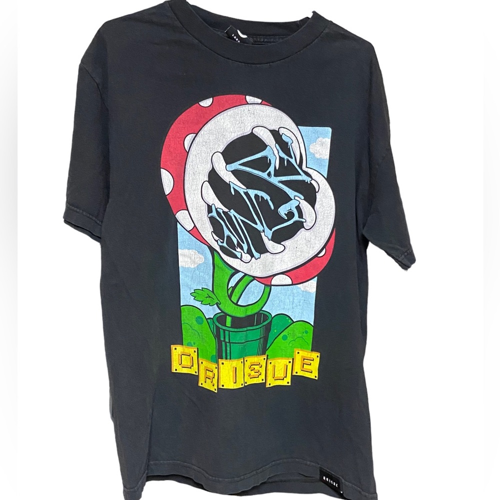 ORISUE Hungry PIRANHA PLANT L T-Shirt SUPER MARIO Bros Venus Flytrap RARE